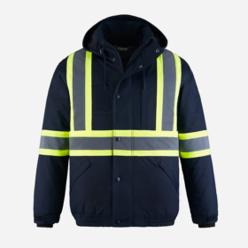 Hi Vis 3 in1  Bomber Jacket w/ Detachable Hood